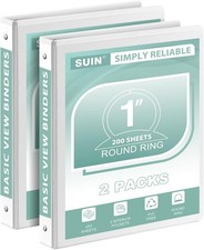 1-Inch 3-Ring-Binder, Customizable Clear View Cover, for US Letter