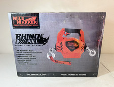 Mile Marker Rhino Pull 1000 Orange Portable Electric Winch W 39 Synthetic Rope Mile Marker Rhino Pull 1000 Orange Portable Electric Winch W 39 Synthetic Rope