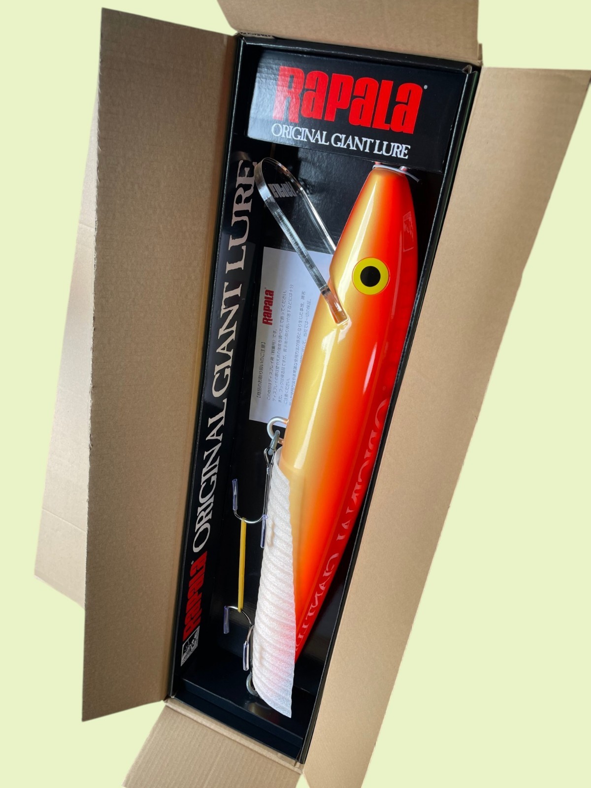 ◆RGL 75cm Jumbo Rapala in original box GFR Gold Fluorescent (Reddish Yellow) - Image 5