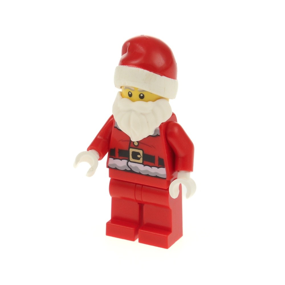 1X Lego Minifigure Christmas Santa Claus Mouth Open Beard Hat 60201 Hol125
