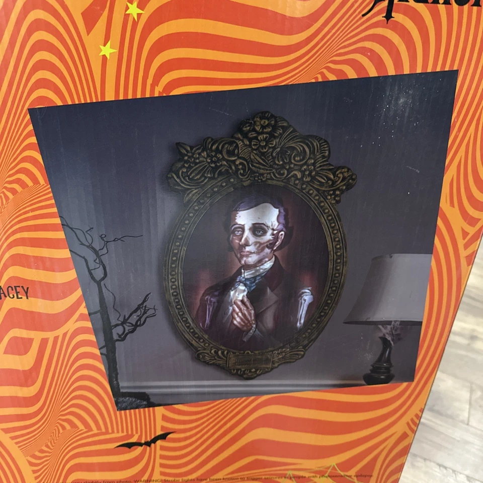 DISNEY 3,5 pies HUNTED MANSION MASTER GRACY RETRATO Luz Colgante Esqueleto ¡NUEVO! Foto 4 de 4