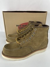 Red Wing Heritage 8881 Classic Moc 6-inch Olive Roughout Boots Men 8.5 D Seconds