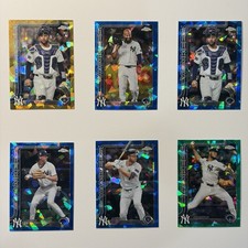 2025 Topps Chrome Update Sapphire Baseball Card NY Yankees Lot