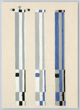 Art Card Postcard 1923 Bauhaus Archive Berlin Josef Albers Design For A Flag