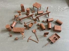 Marx Vintage 1950s ROAD RAILROAD CONSTRUCTION PLAYSET ACCESSORIES FROM MUSEUM C9