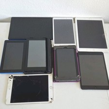 Lot of 11 Tablets Apple, Samsung  More Included, Untested/For Parts As Is