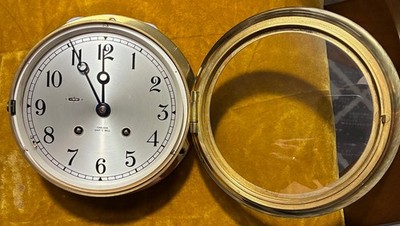 Vintage Chelsea Ship's Bell Clock – 7.25” Brass Case | eBay