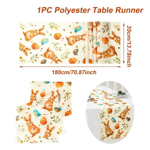 Easter Bunny Polyester Table Runner - Foto 9 di 14