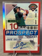 🌴⚾️JAKE GELOF 2024 Panini Prospect Edition Prospect Ticket Auto Red /199!!!⚾️🌴