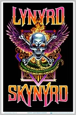 Lynyrd Skynyrd - Crossbones Blacklight Poster - 23.5 x 35.5 in. - Laminated