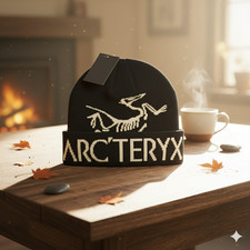 Arc'teryx Bird Word Toque Beanie Black Void Wool Winter Ski Hat NWT