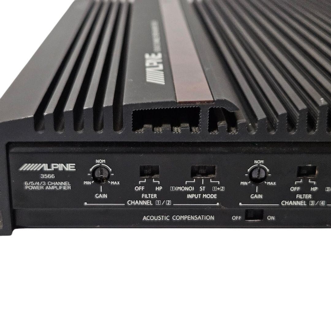 ALPINE 3566 パワーアンプ Old School Alpine 3566 Sound Quality 6 Channel Amp Made in