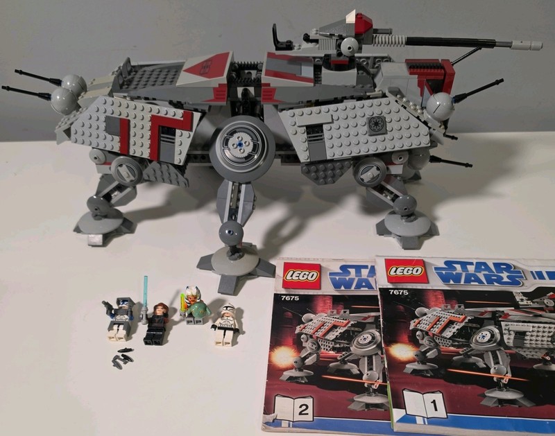 Lego Star Wars AT-TE Walker 7675 Captain Rex + instructions read ad 2008 edition