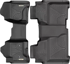 All Weather 3D Floor Mats for 2014-2018 Chevy Silverado 1500 Crew Cab Bench Seat