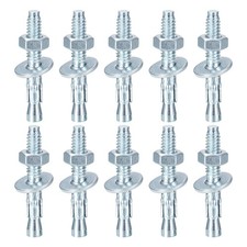 20Pcs 1/4" x 1-3/4" Wedge Anchors Good for Cement and Concrete Wall Silver