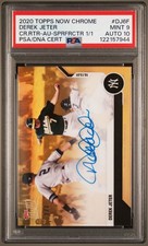 Marketplace image: 2020 Topps Now Derek Jeter DJ-6F - THE FLIP SUPERFRACTOR PSA 9 / Auto 10 - 1/1