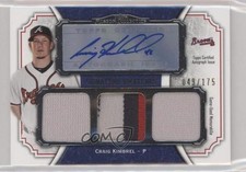 2012 Museum Collection Signature Swatches Triple Relics Craig Kimbrel Auto q3o