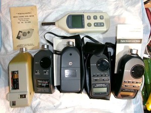 (6) Vintage Sound Level Meters, All Working!