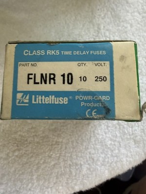 NEW LOT OF 10 Littelfuse FLNR-10 250 V AC 10 A Class RK5