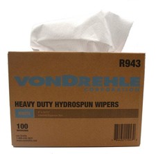 Heavy Duty Hydrospun Wipers 100 sheets per box, 10 boxes per case
