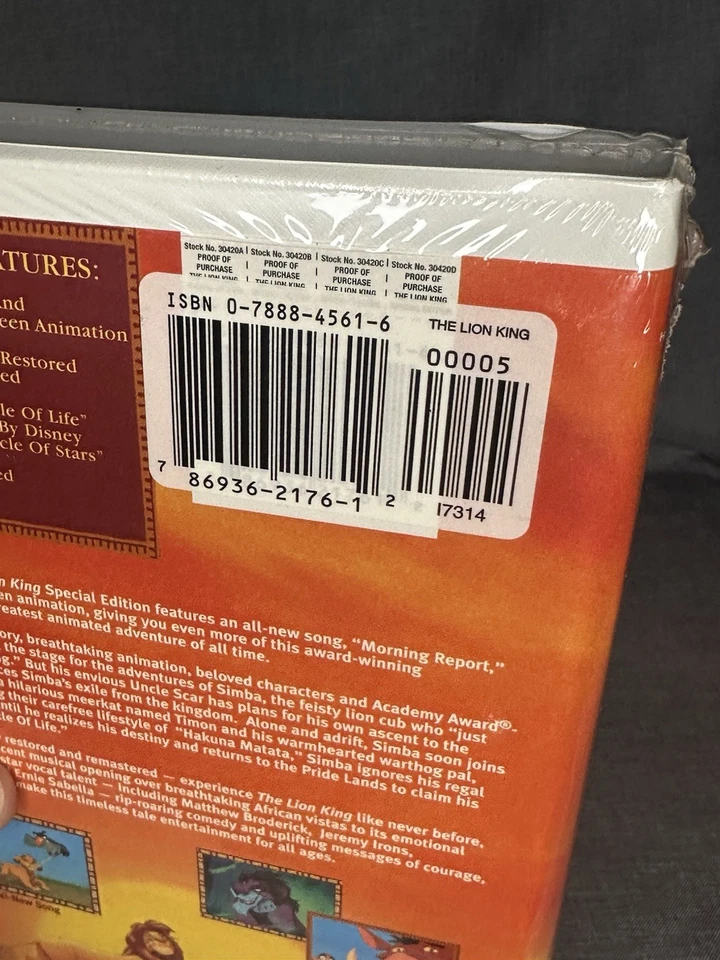 New The Lion King VHS 2003 Platinum Edition Features an All-New Song sealed - Image 4 of 4