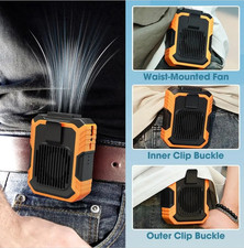 1pc Rechargeable Waist Clip Fan   Portable Under Shirt Personal Cooler Fan - NEW