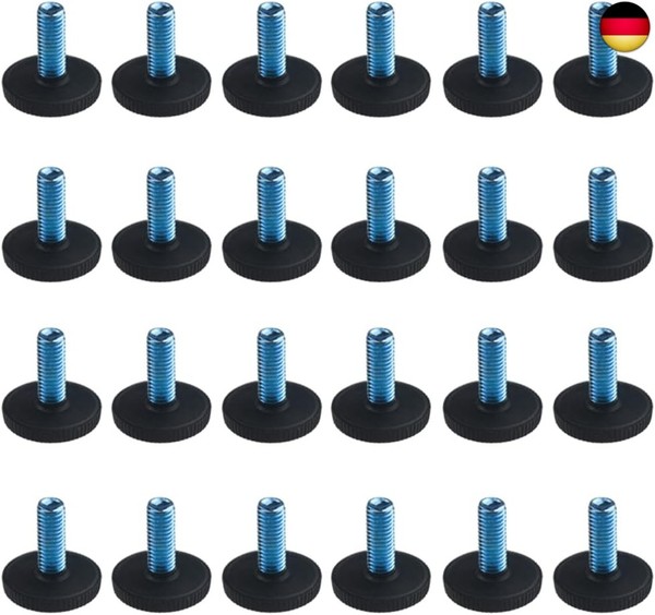 Tovot 24 StüCk M8 Verstellbare MöBelfüßE StellfüßE HöHenverstellbare FüßE Nivell-image