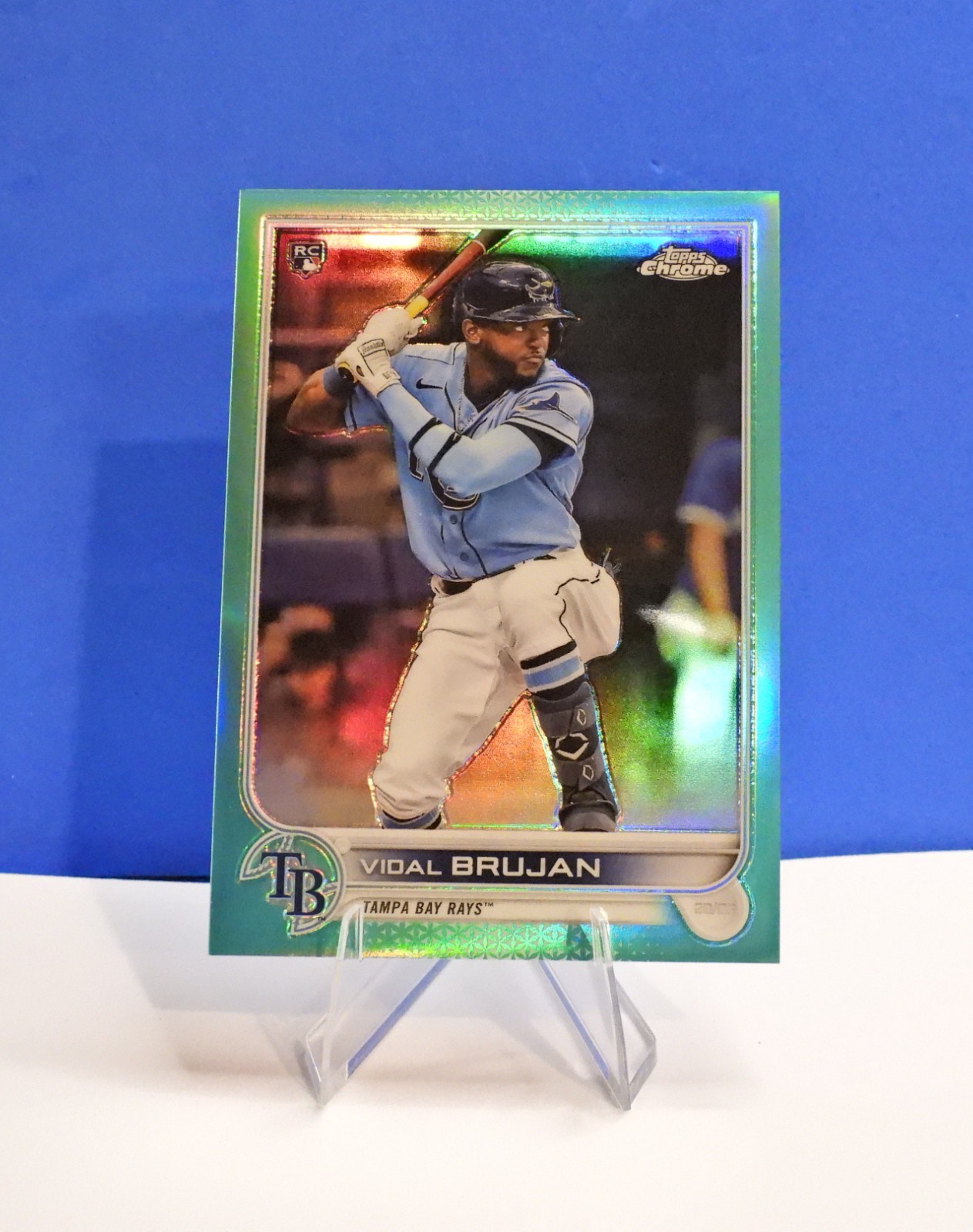 2022 Topps Chrome Aqua Refractor /199 VIDAL BRUJAN #134 Rookie RC Tampa Bay Rays