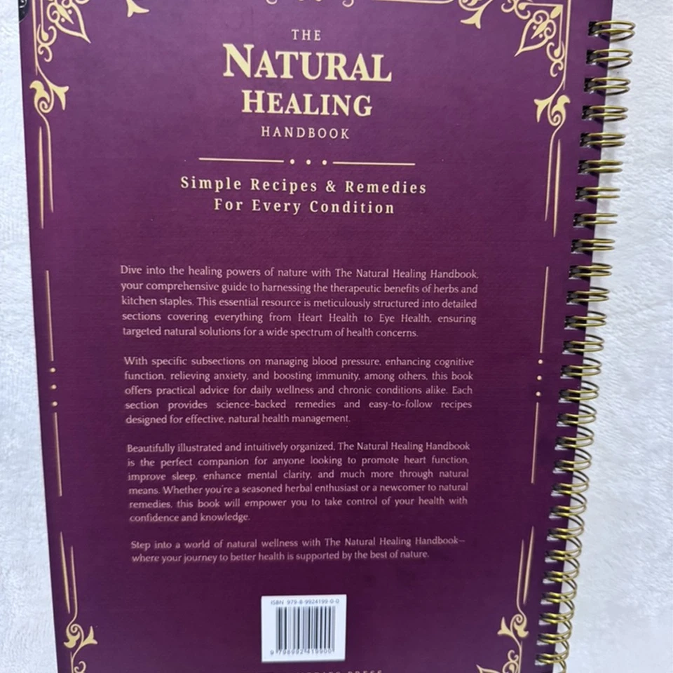 The Natural Healing Handbook Bound for Herbal Remedies Natural Recipes Ancient - Image 4 of 4
