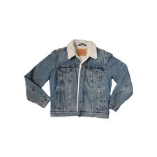 Levi's Classic Men's Sherpa Trucker Jacket Blue Denim Size Small
