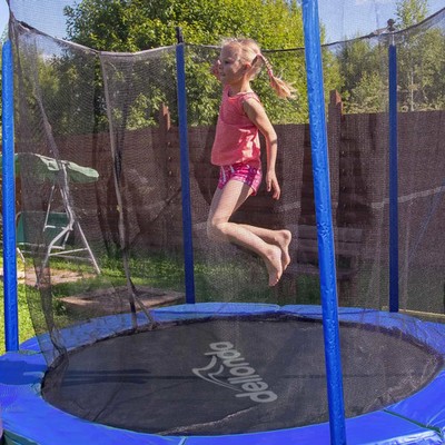 Dellonda | Kindertrampolin | Rundtrampolin | Schwerlasttrampolin mit Netz 