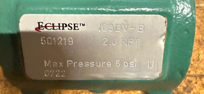 Eclipse 501219 2 inch NPT Full Port Manual Butterfly Valve