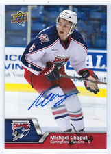 2014-15 Upper Deck AHL #14 Michael Chaput autograph