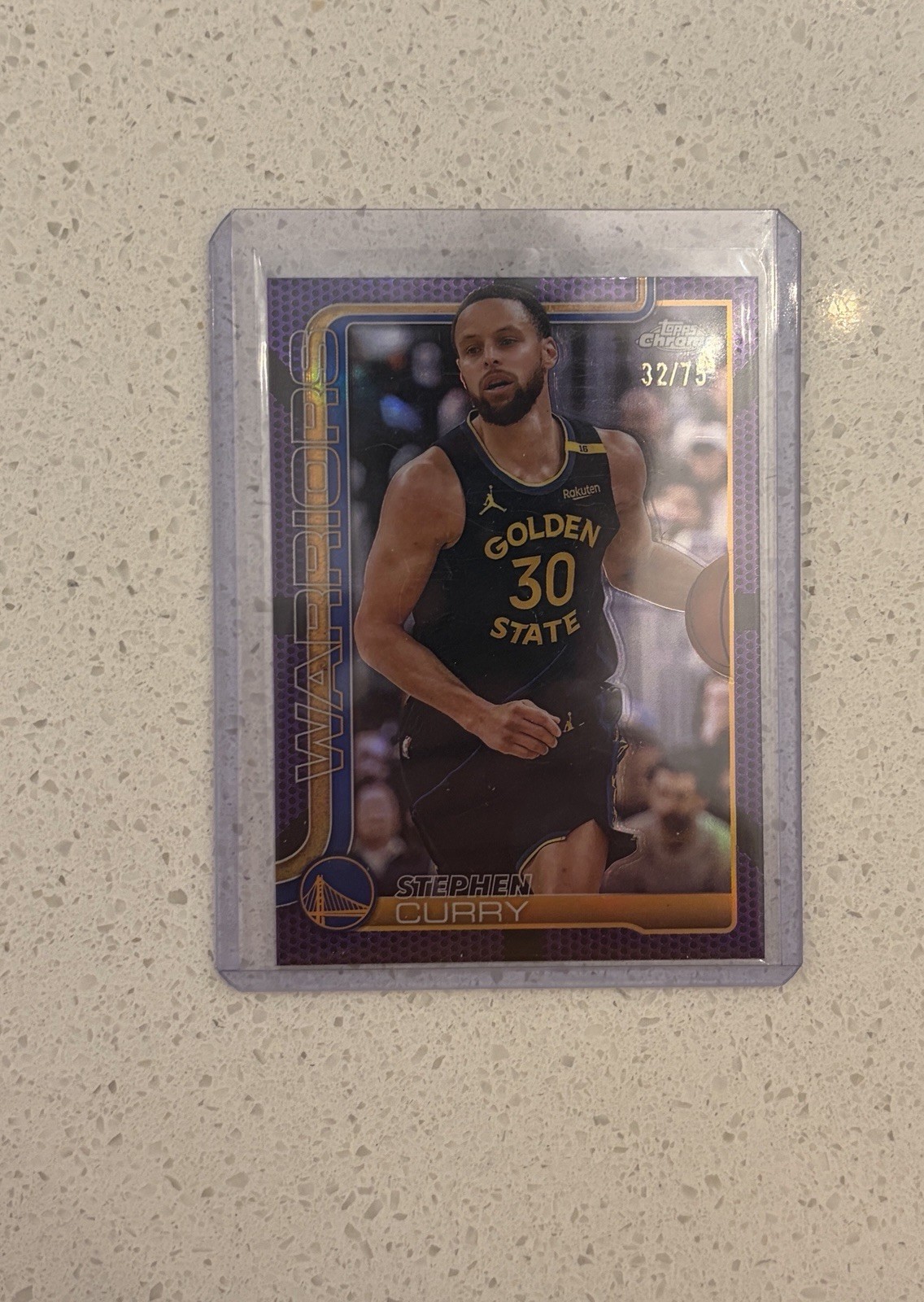 2025-26 Topps Chrome - Stephen Curry #201 Basketball Border Purple Refractor /75