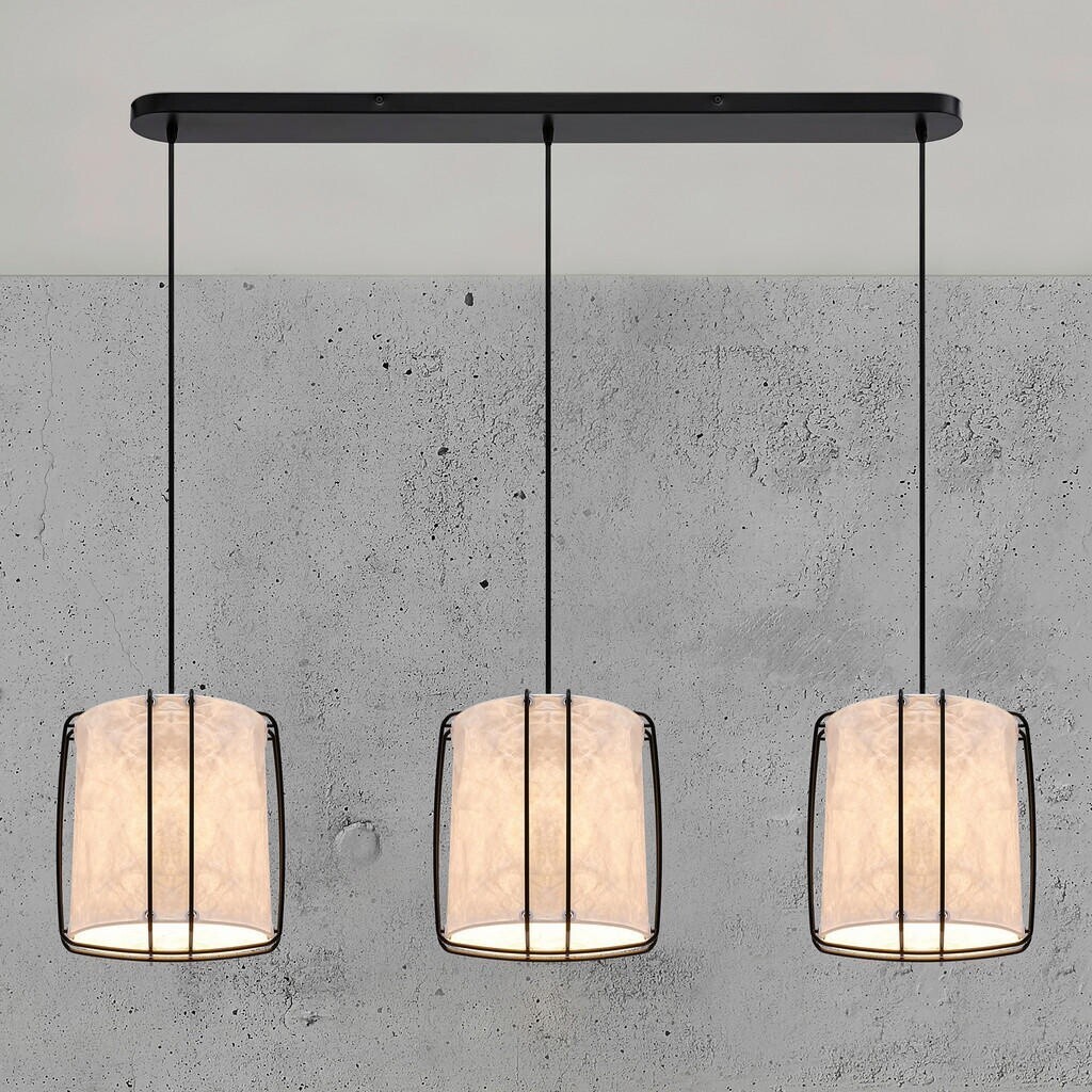 Suspension Plafonnier Tyvek Blanc E27 Nordlux Cardine avec système de suspension ajustable 3 rails - 3