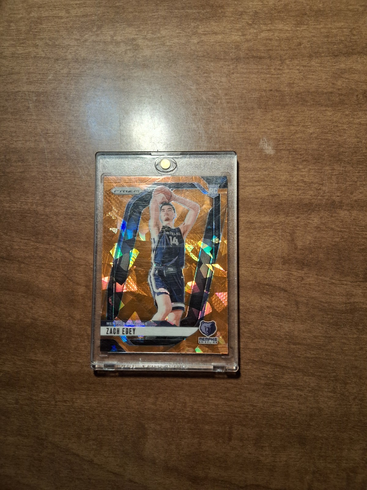 2024-25 Panini Prizm #249 Zach Edey Prizm Orange Ice