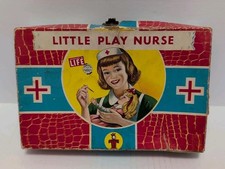 Little Play Nurse Set Transogram 1949 With Diploma And 8 Nurse Tools