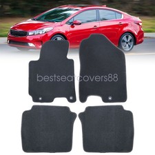 For 2014 2015 2016 2017 2018 Kia Forte S SX EX Floor Mats Carpet Black 4PCS