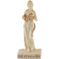 Miniatur Weiß-Gold Hygieia, Griechische GöTtin Der Gesundheit Und Der Sauberkeit