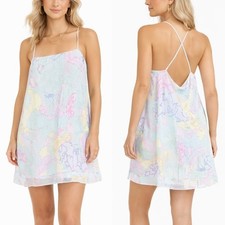 NWT Show Me Your Mumu World Tour Christy Mini Dress Mint Blue Travel Size S
