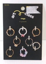 Girls' 8pk Smiley Flip Ring Set - art class  New