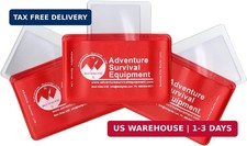 Credit Card Size Fresnel Lens Fire Starter and Magnifier Lenses 3 Pack - Red