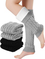 Winter Fleece Lined Leg Warmers for Women