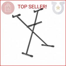 GLEAM Keyboard Stand - Digital Piano Stand, Single X Style, Black Capacity: 100