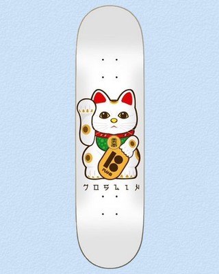 RARE Chris Joslin Lucky Money Cat Ichiban Plan B Skateboard Deck NOS White