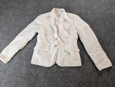 J Crew Schoolboy Blazer Womens 2 White 100 LinenJacket Two Button