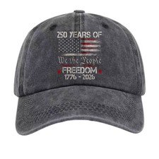 250 Years of Freedom We The People Patriotic 1776-2026 Baseball Cap Adjustable