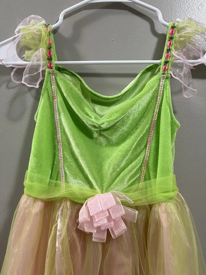 Target Kids Petal Fairy  Costume. No Wings. Size 5 - 6. Pink Green See Descript - Image 2 of 4