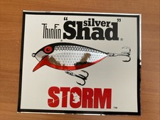 Vintage Storm Pre Rapala THIN FIN Bass Fishing Lure Sticker 5x6” Rare Old Decal