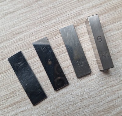 Soviet GOST Metric Slip Blocks Gauge (4 pieces) ussr, for metal processing